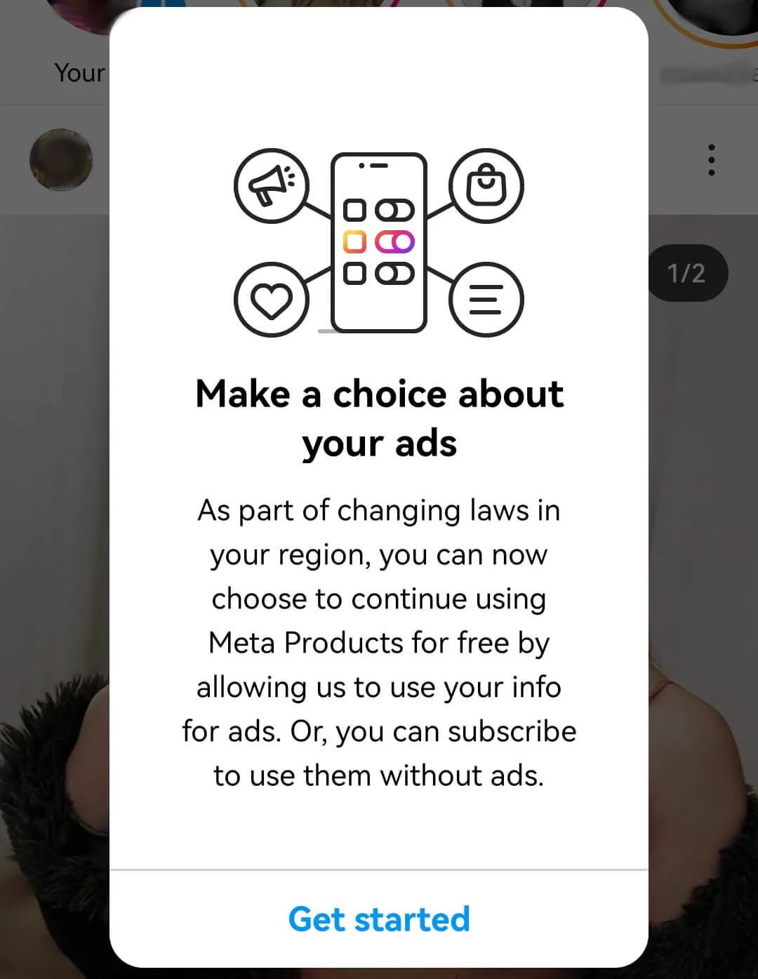 Meta Europe ad-free subscription