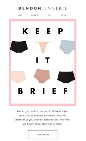 Ad ideas - Bendon Lingerie example