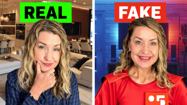 AI avatar vs Real face