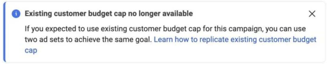 ASC customer budget cap no longer available