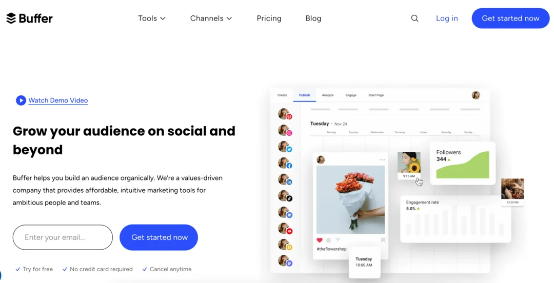 Buffer homepage