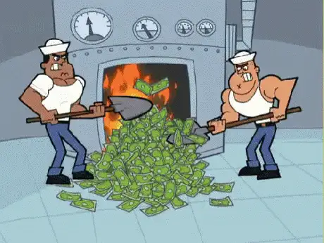 Burning money