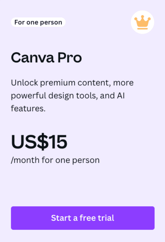 Canva pricing