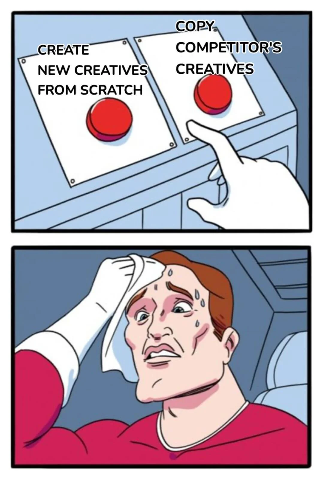 Copy competitor's creative meme