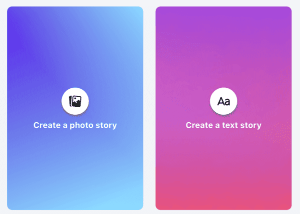 Create Facebook story