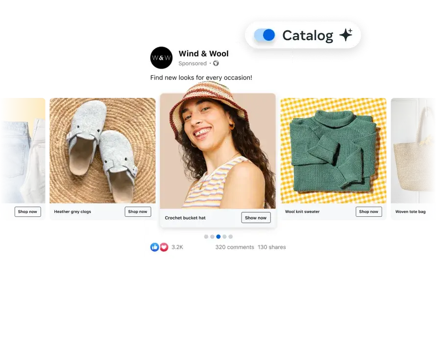 Dynamic product ad example - Meta Advantage+ catalog ads example