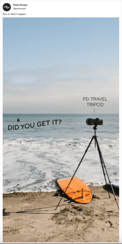 Facebook image ad example copy