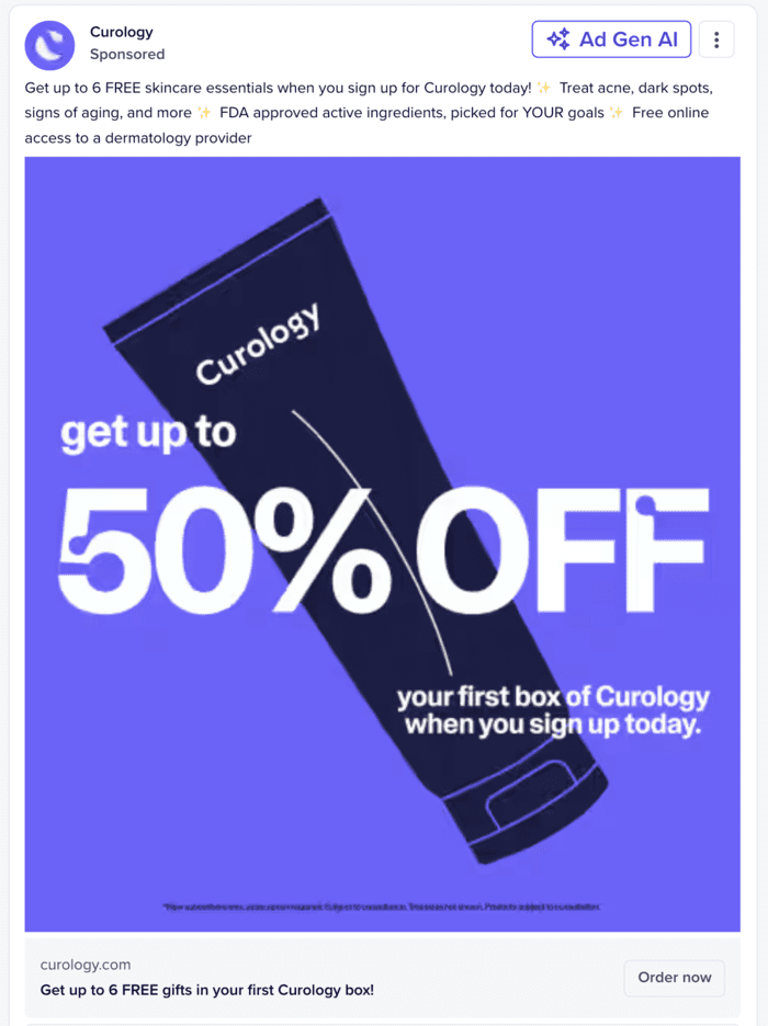 Facebook image ad