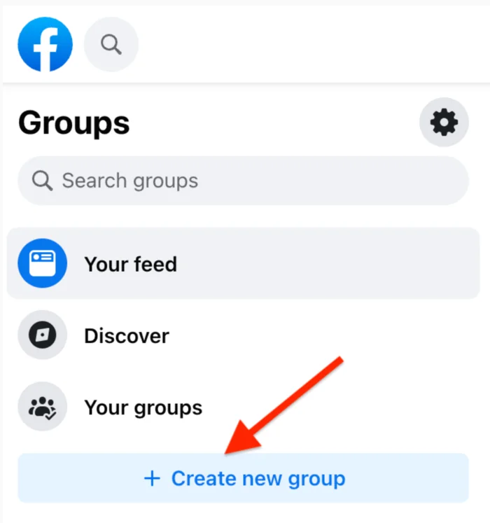 Facebook - create group tab