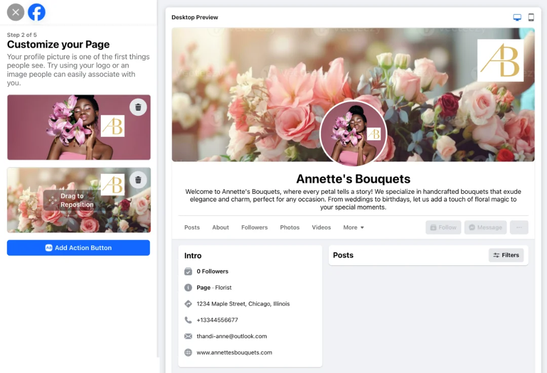 Facebook - customize your page