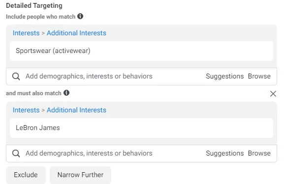 Facebook interest layering