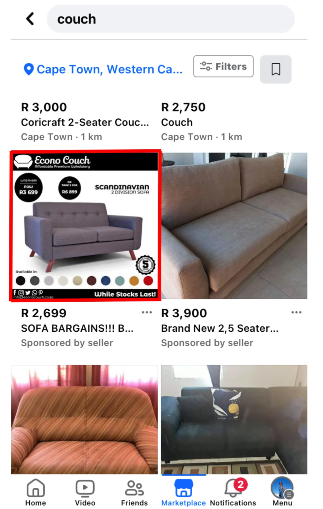 Facebook marketplace ad