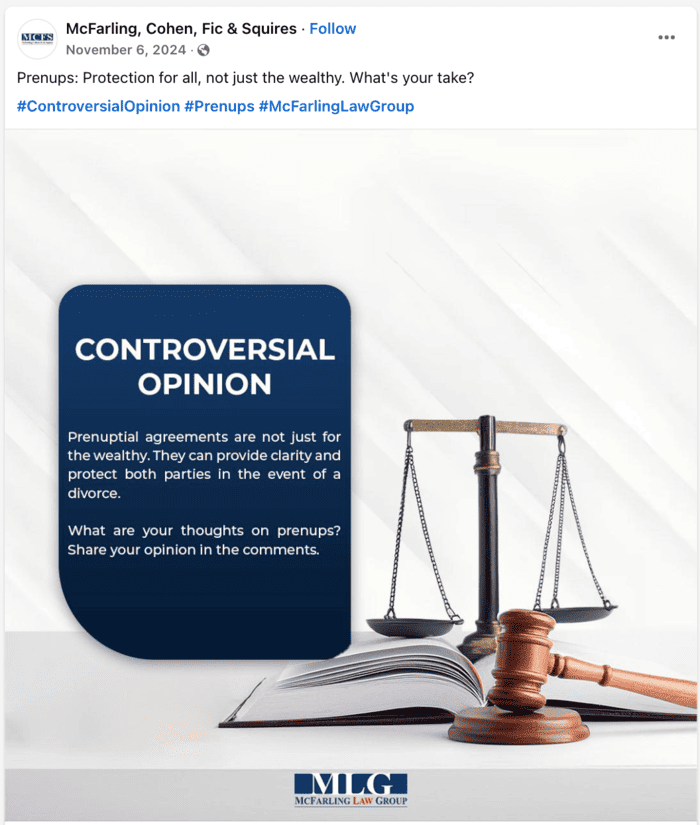 Facebook group sample post -Engagement and discussion starters - The controversial opinion