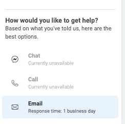 Facebook support - Facebook ad in review