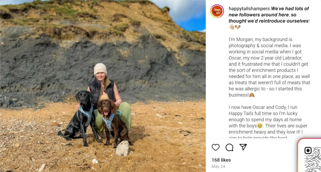 Idea 10 for first Instagram post for business - Founder led brand vision