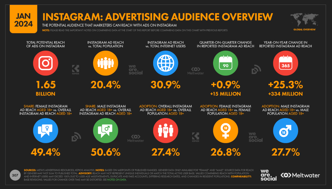 Instagram audience statistics
