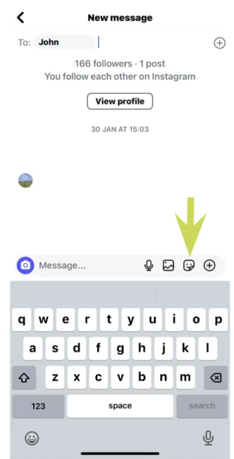 Instagram DM gif icon