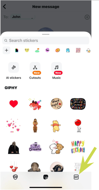 Instagram DM GIF icon 2