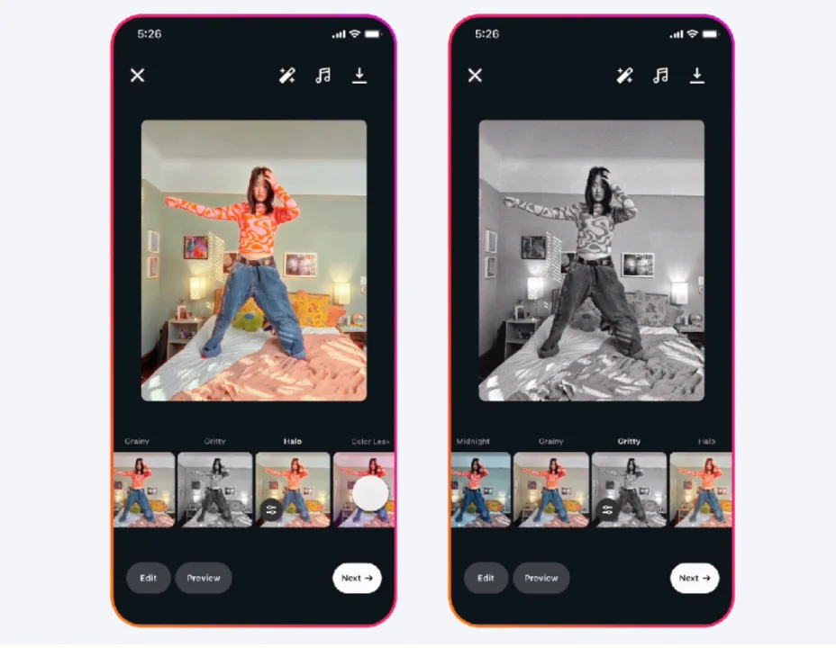 New Instagram filters