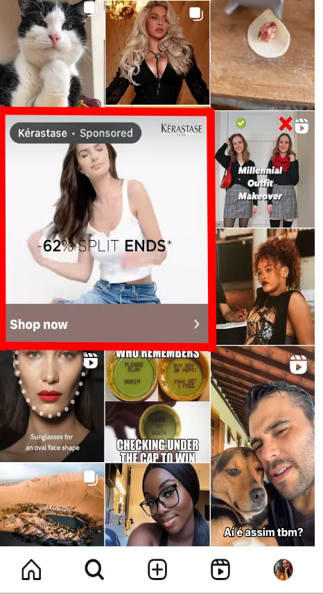 Instagram Reels Ad in Explore