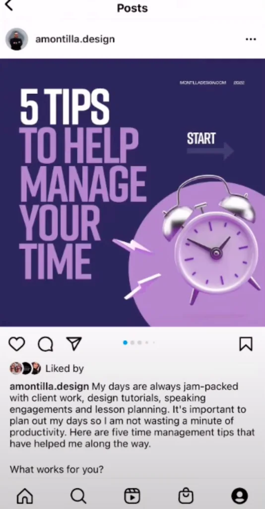 Instagram saveable tips post
