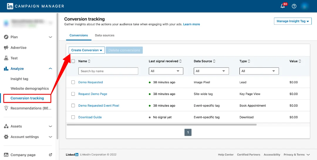 LinkedIn Insight tag