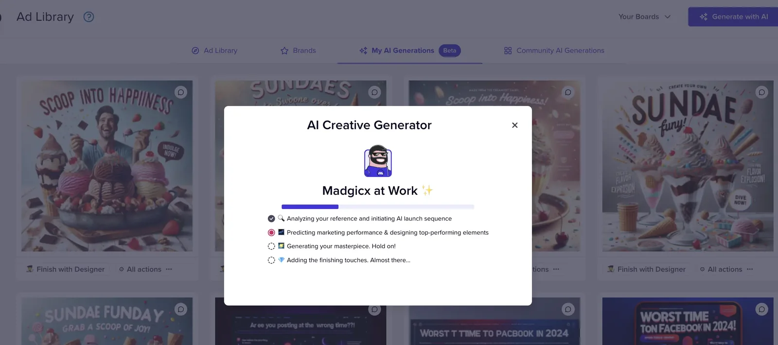 Madgicx AI Ad Generator