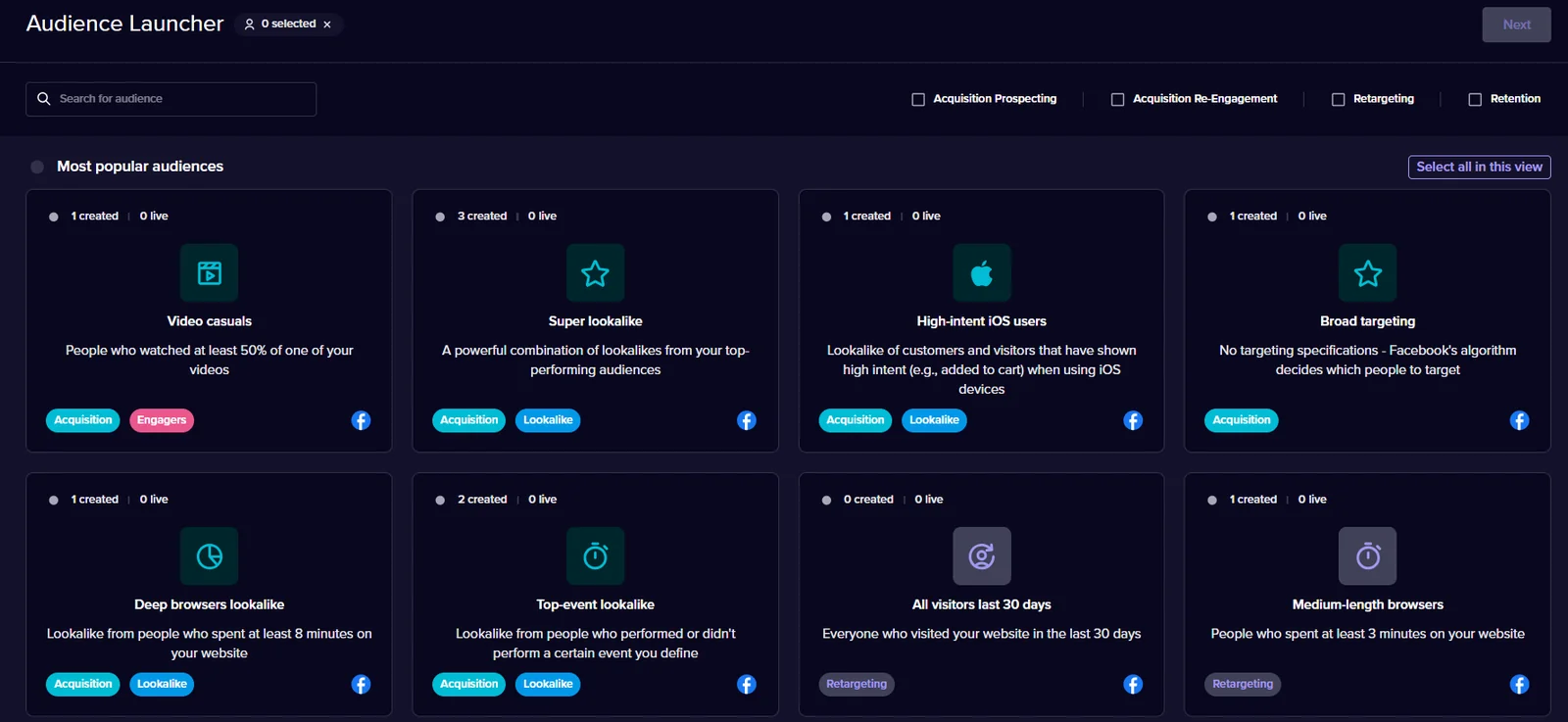 Madgicx Audience Launcher