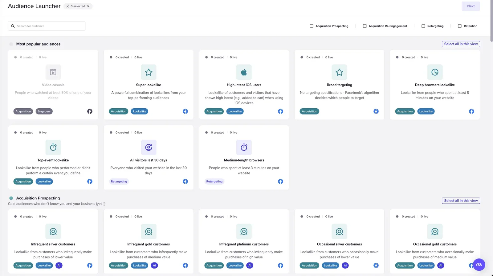Madgicx Audience Launcher