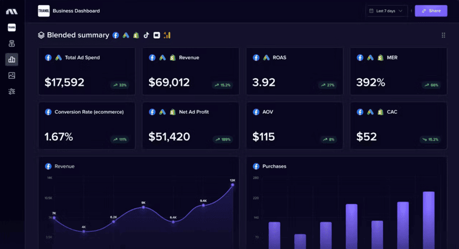 Madgicx Business dashboard