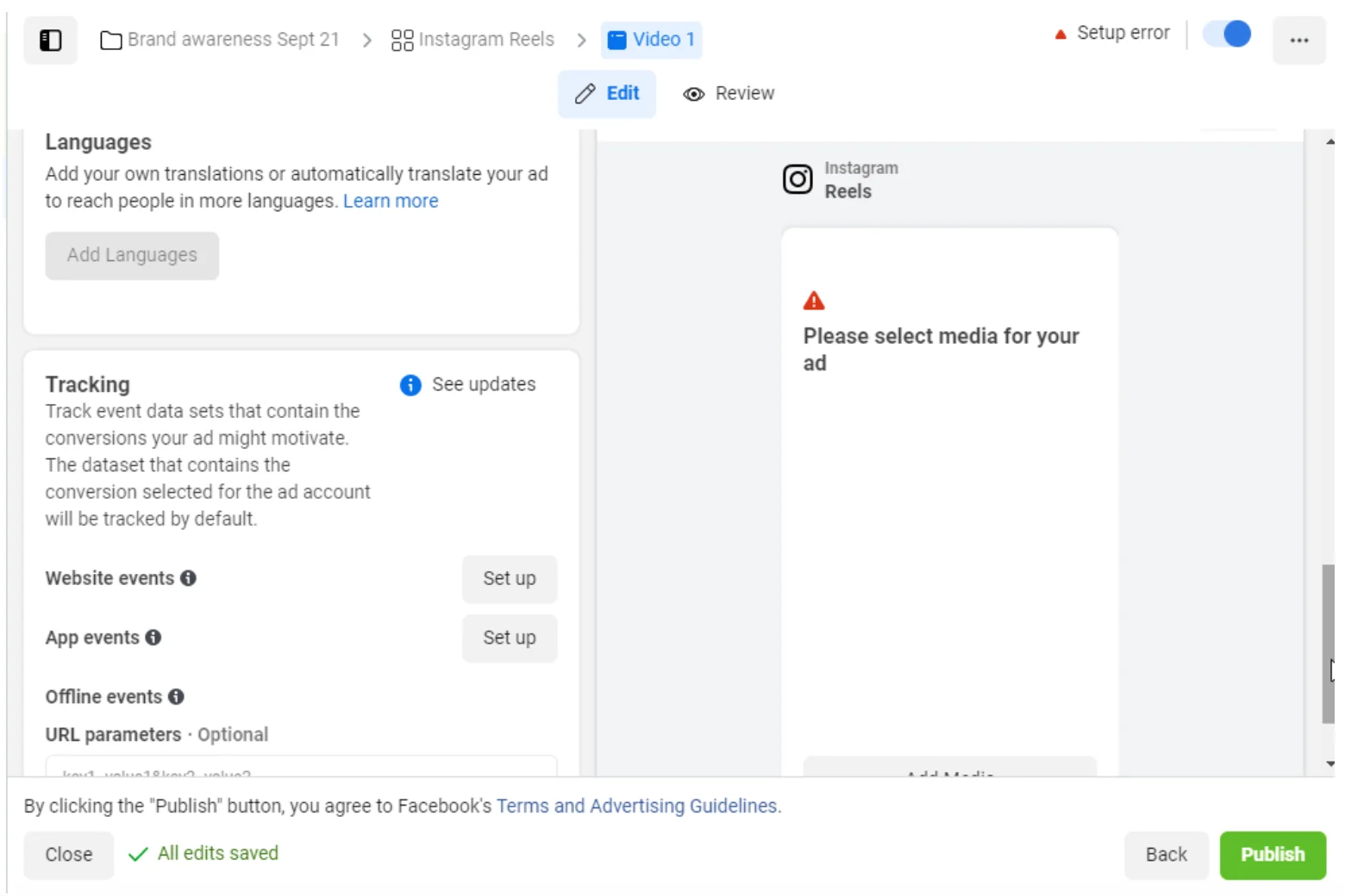 Meta Ads Manager - Tracking
