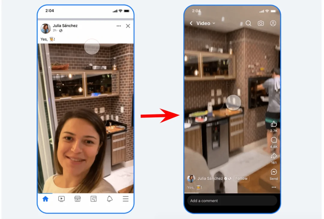 Meta new fullscreen video