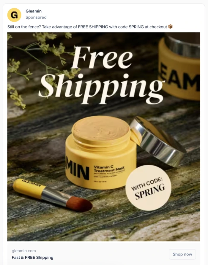 Meta Retargeting ad.