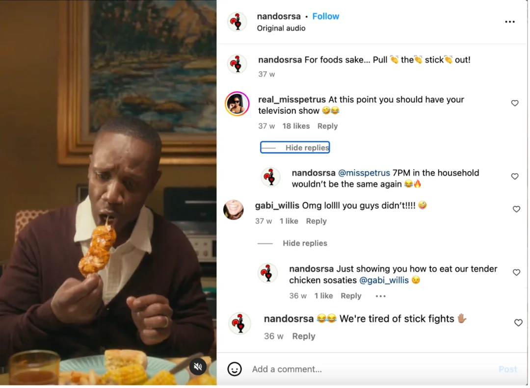Nando's Instagram post