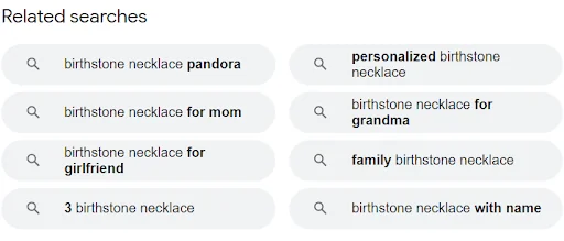 related searches for birthstone necklace