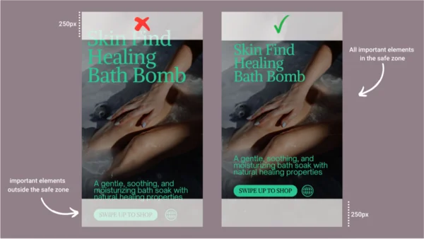 Safe zones on Instagram Stories