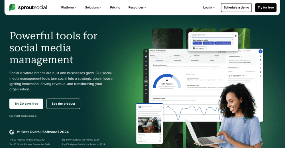 Sprout Social homepage