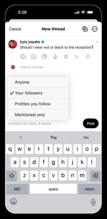 Threads- quote-posts only from your followers