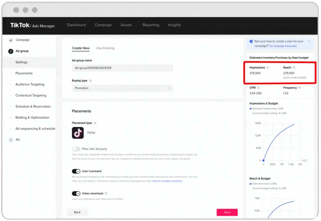 TikTok reach vs. impressions