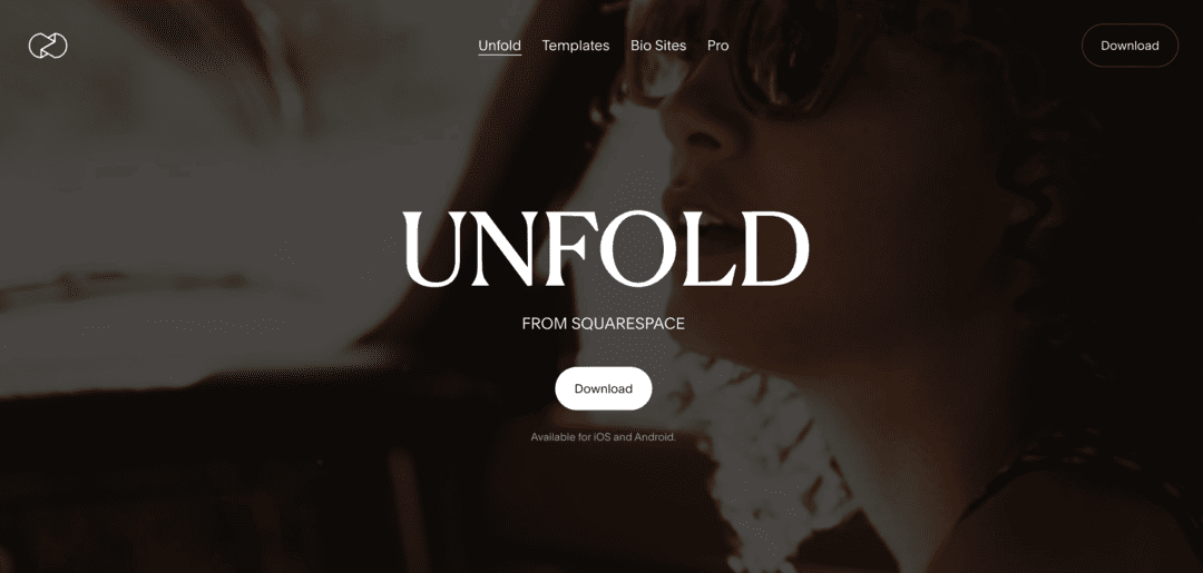 Unfold homepage