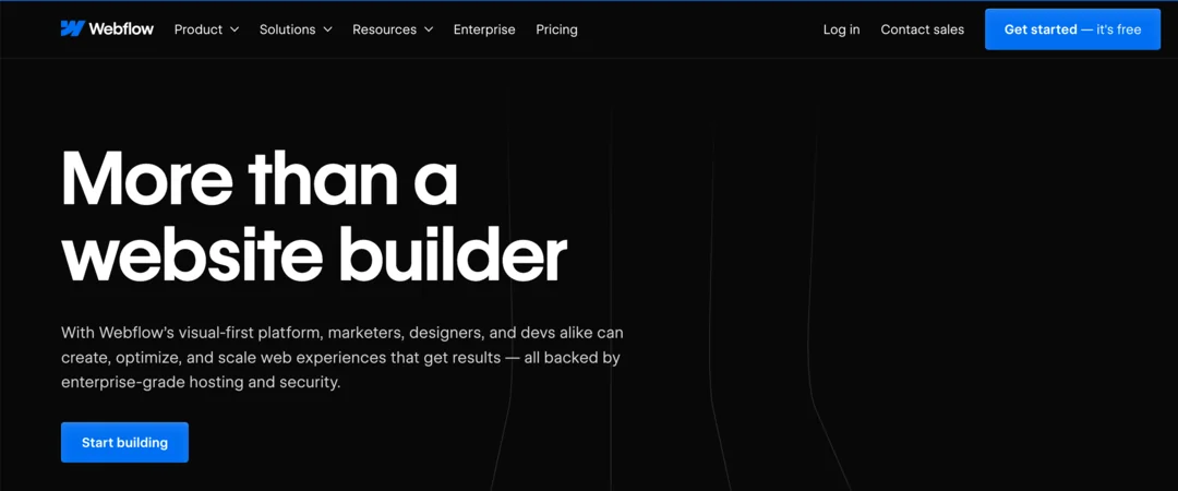 Webflow homepage