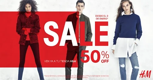 H&M website ad design example