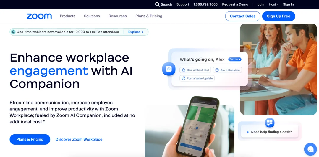 Zoom homepage