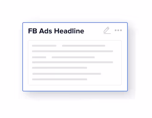AI Copywriter - generate FB ad copy